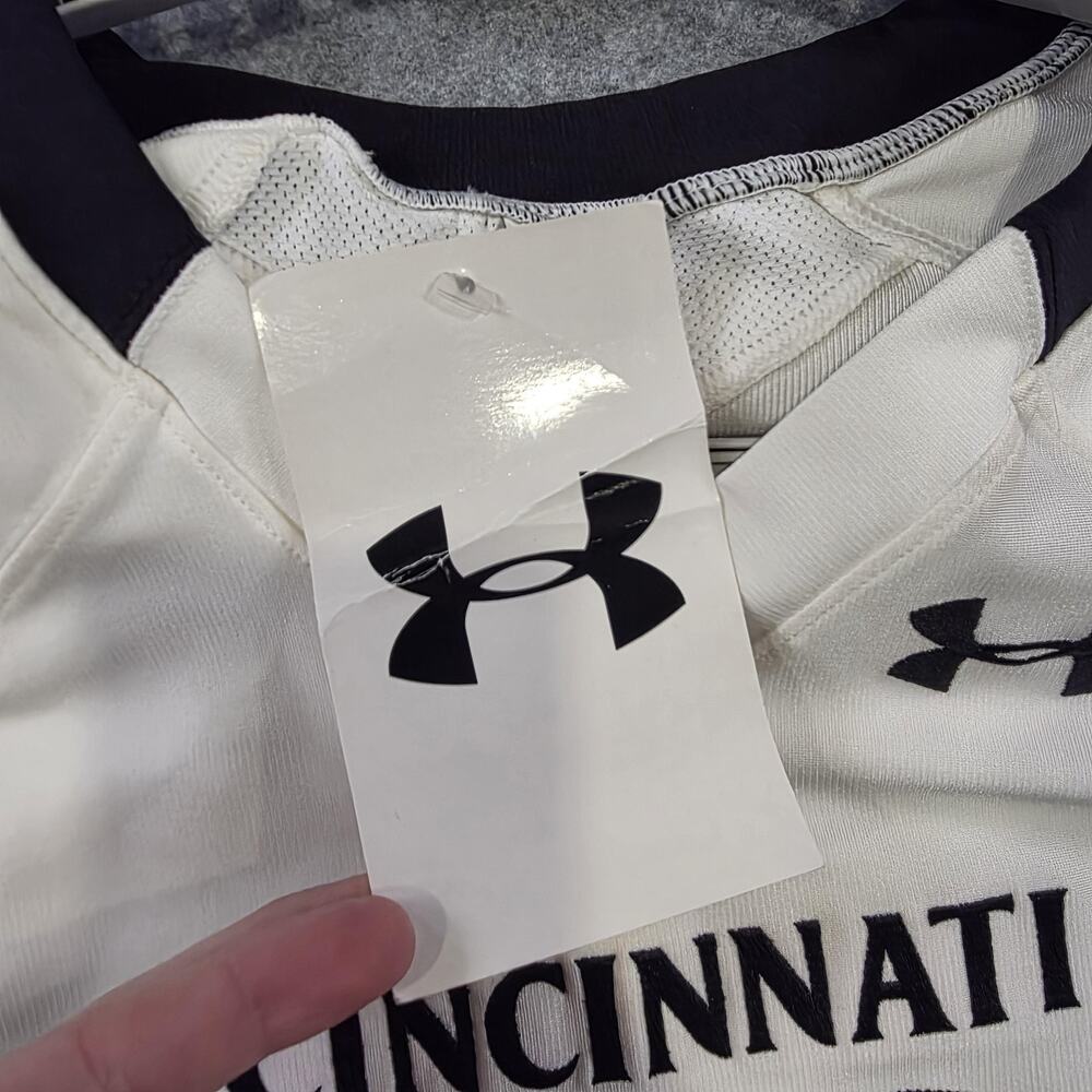 Cincinnati Bearcats Jersey Mens Large White NCAA Football Under Armour Authentic - Picture 5 of 13